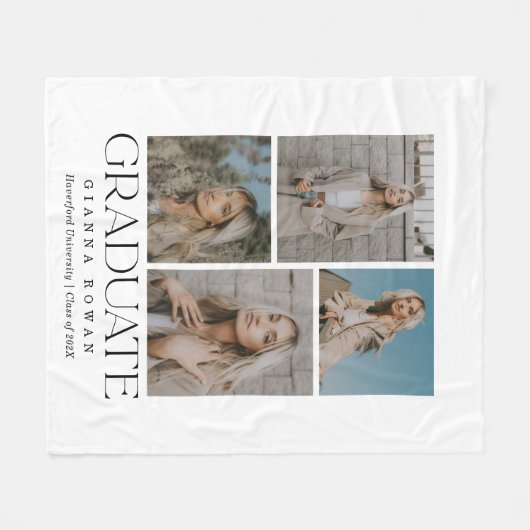 Afstuderen fotocollage deken (Voorkant (Horizontaal))
