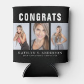 Afstuderen fotocollage felicitaties blikjeskoeler (Voorkant)