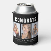 Afstuderen fotocollage felicitaties blikjeskoeler (Blikje Achterkant)