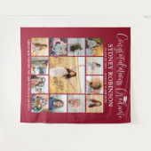 Afstuderen Fotocollage Grote Rood Wit Achtergrond Wandkleed (Voorkant (horizontaal))