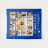 Afstuderen Fotocollage Grote Royal Blue Achtergron Wandkleed (Voorkant (horizontaal))