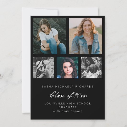 Afstuderen fotocollage kaart (Voorkant)