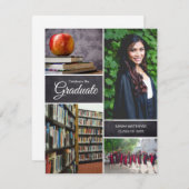  Afstuderen fotocollage Klasse Party Kaart (Voorkant / Achterkant)