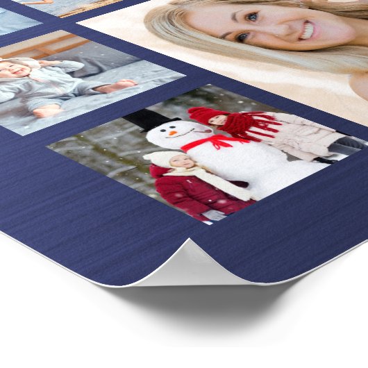 Afstuderen Fotocollage KLASSE van Navy Blue Poster (Hoek)