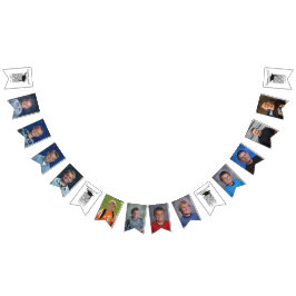 Afstuderen Fotocollage KLASSE VAN Zwart Zilver Vlaggetjes