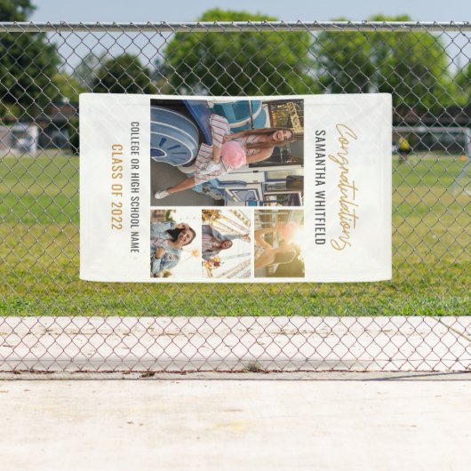 Afstuderen Fotocollage Modern Afstuderen 2025 Spandoek (Insitu)