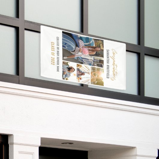 Afstuderen Fotocollage Modern Afstuderen 2025 Spandoek (Buitenkant Gebouw)