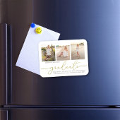 Afstuderen Fotocollage Modern Minimalistisch Goud Magneet