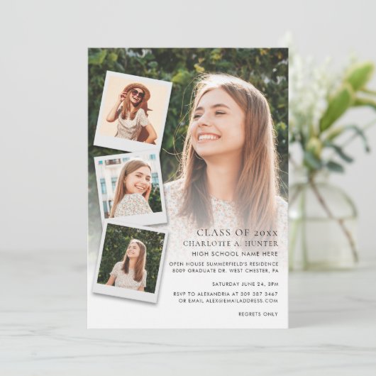 Afstuderen Fotocollage Open Huis 2024 Feest Kaart (Staand voorkant)
