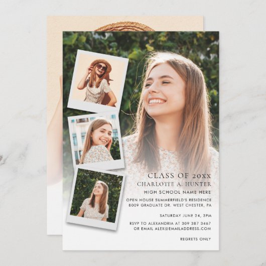 Afstuderen Fotocollage Open Huis 2024 Feest Kaart (Voorkant / Achterkant)