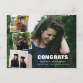 Afstuderen Fotocollage|Vier Foto's Briefkaart (Voorkant)
