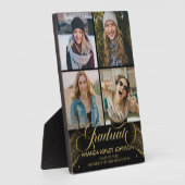 Afstuderen Fotocollage Zwart Goud Afstuderen Fotoplaat (Zijkant)