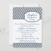 Afstuderen Fotodoos en Strepen Blauw Kaart (Achterkant)