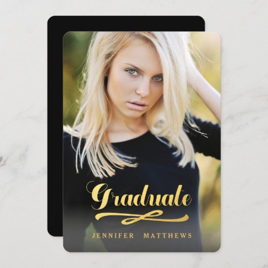 Afstuderen | Fotogradatiepartij Kaart (Voorkant / Achterkant)