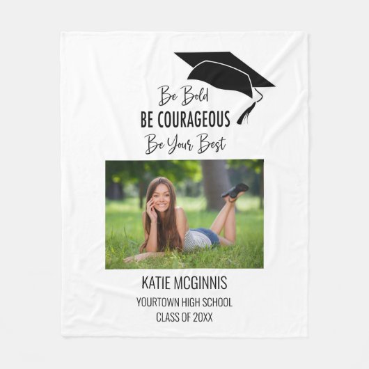 Afstuderen fotojaar: moedig beste fleece deken (Voorkant)