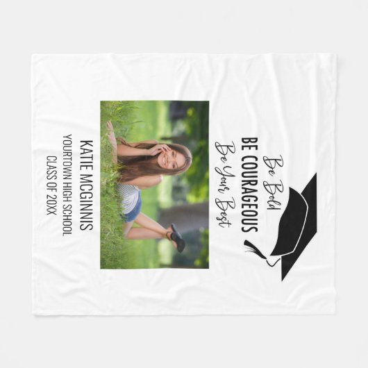 Afstuderen fotojaar: moedig beste fleece deken (Voorkant (Horizontaal))