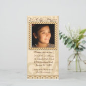 Afstuderen-fotokaart / sjabloon bekendmaking (Staand voorkant)