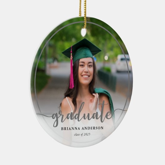 Afstuderen Fotokalligrafie Gray Keramisch Ornament (Rechts)