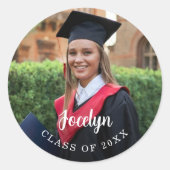 Afstuderen Fotoklas van 2025 Ronde Sticker (Voorkant)