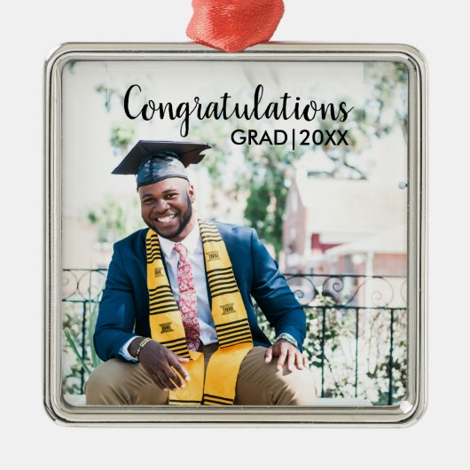 Afstuderen Fotoklasse van 20XX Moderne Typografie Metalen Ornament (Voorkant)