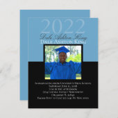 Afstuderen Fotonodiging Sjabloon voor mannen Kaart (Voorkant / Achterkant)