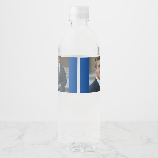 Afstuderen foto's Afstuderen met Royal Blue Virtua Waterfles Etiket (Achterkant)