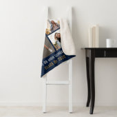 Afstuderen Foto's Navy Blue Afstudeerder 2025 Sherpa Deken (In situ)