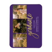 Afstuderen Foto's Paarse Afstudeerder 2025 Aankond Magneet (Verticaal)