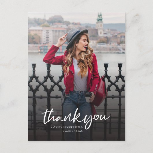 Afstuderen fotoscript bedankt briefkaart (Voorkant)