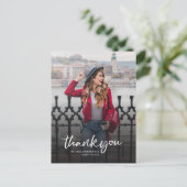 Afstuderen fotoscript bedankt briefkaart (Staand voorkant)