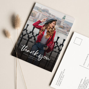 Afstuderen fotoscript bedankt briefkaart