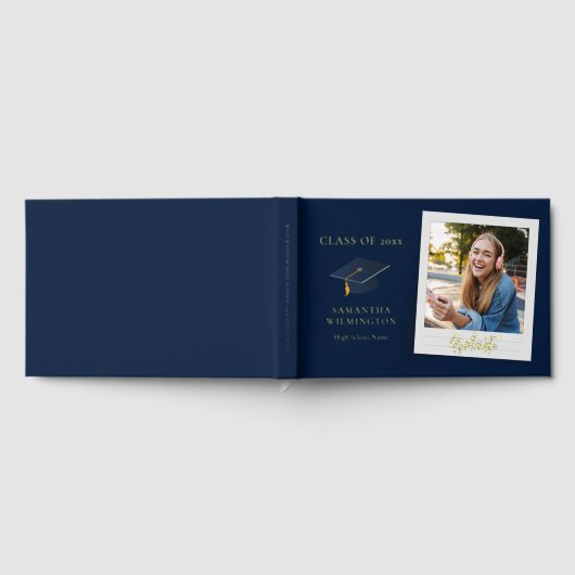 Afstuderen Fotoscript Gouden Folie Partij Gastenboek (Volledig)