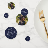 Afstuderen fotoscript Navy Blue Graduation Party Confetti (Groep)