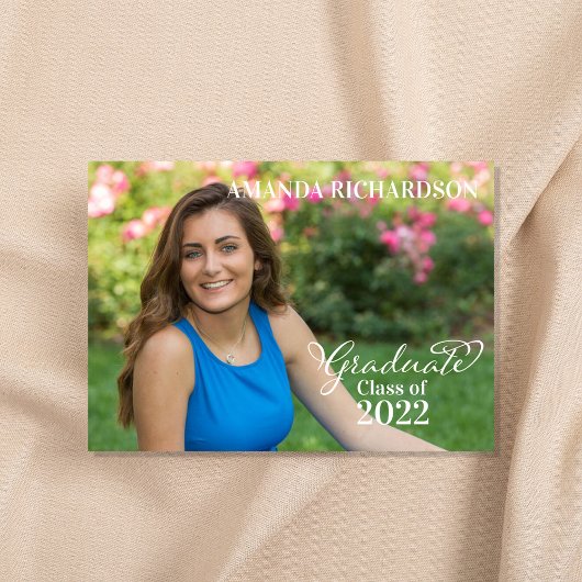 Afstuderen fotosjabloon eenvoudig minimalistisch s kaart