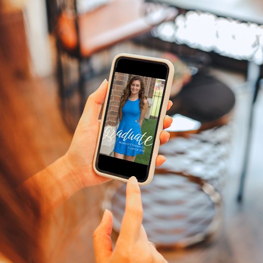 Afstuderen Fotosjabloon Elegant Typografie Script Kaart