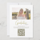 Afstuderen Fotosjabloon Goud Typografie Script Kaart (Achterkant)