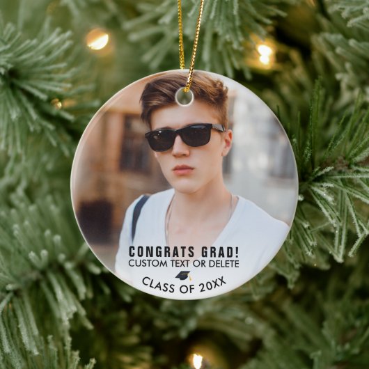 Afstuderen Fototoetsenbord Gift Modern Class 20XX Keramisch Ornament (Boom)