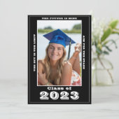 Afstuderen Fotouitnodiging Aankondiging (Staand voorkant)