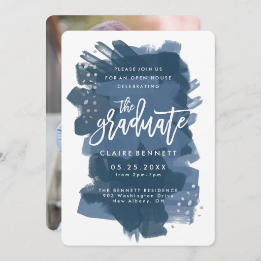 Afstuderen fotouitnodiging kaart (Voorkant / Achterkant)