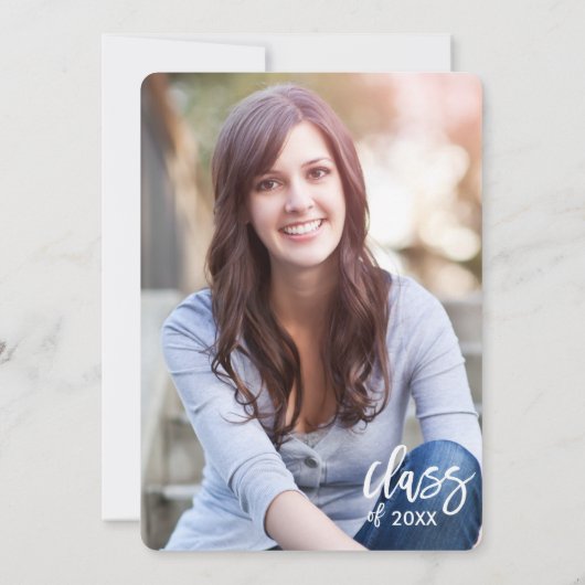 Afstuderen fotouitnodiging kaart (Achterkant)