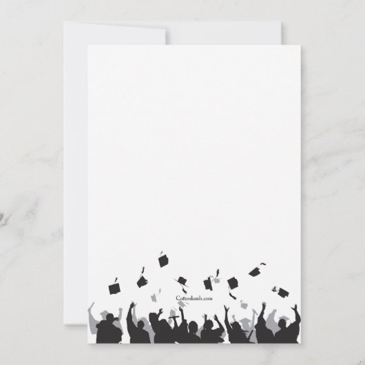 Afstuderen fotouitnodiging kaart (Achterkant)