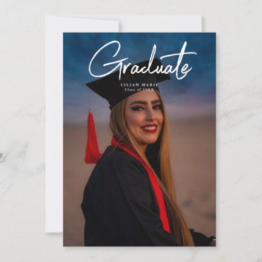 Afstuderen Fotouitnodiging Kaart (Voorkant)