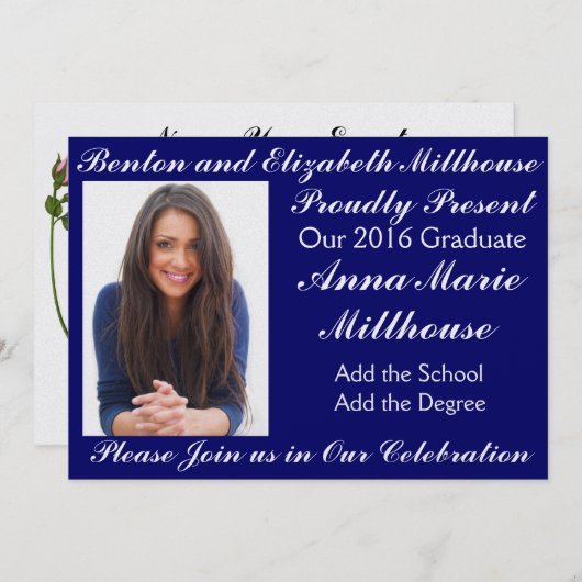 Afstuderen Fotouitnodiging - SRF Kaart (Voorkant / Achterkant)