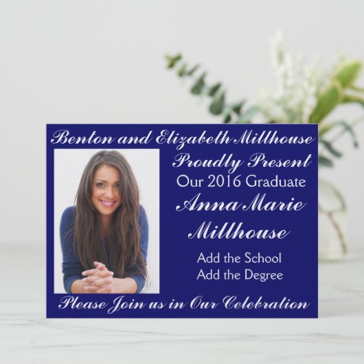 Afstuderen Fotouitnodiging - SRF Kaart (Staand voorkant)