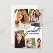 Afstuderen Fotoverhaal Collage Modern Script Aankondiging (Voorkant / Achterkant)