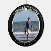 Afstuderen fotoversiering | Black Silver Keepomwil Keramisch Ornament (Links)