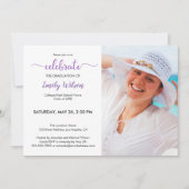 Afstuderen Fotovioletpatroongraderingspartij Kaart (Voorkant)