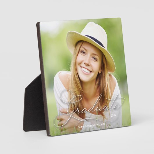 Afstuderen Frameless Photo Tabletop Easel Back Fotoplaat (Voorkant)