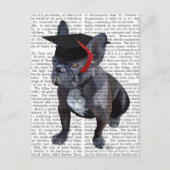 Afstuderen French Bulldog Aankondigingskaart (Voorkant)