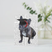 Afstuderen French Bulldog Aankondigingskaart (Staand voorkant)